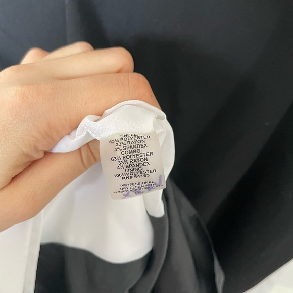 NWT Calvin Klein Black & White Colorblock Sheath Dress – Size 2 - Picture 5 of 9